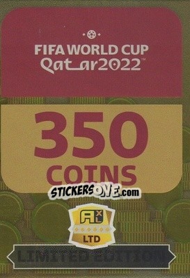 Sticker 350 coins - FIFA World Cup Qatar 2022. Adrenalyn XL n. LE-350 - Panini