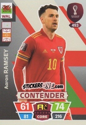 Sticker Aaron Ramsey - FIFA World Cup Qatar 2022. Adrenalyn XL n. 493 - Panini