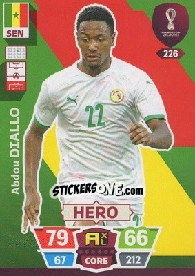 Sticker Abdou Diallo - FIFA World Cup Qatar 2022. Adrenalyn XL n. 226 - Panini