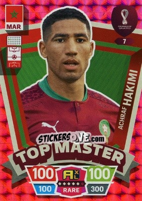 Sticker Achraf Hakimi - FIFA World Cup Qatar 2022. Adrenalyn XL n. 7 - Panini