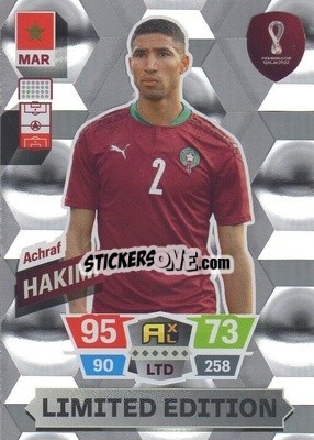 Sticker Achraf Hakimi - FIFA World Cup Qatar 2022. Adrenalyn XL n. LE-AH - Panini