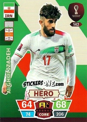 Sticker Ali Gholizadeh - FIFA World Cup Qatar 2022. Adrenalyn XL n. 142 - Panini