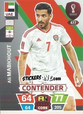 Figurina Ali Mabkhout - FIFA World Cup Qatar 2022. Adrenalyn XL - Panini