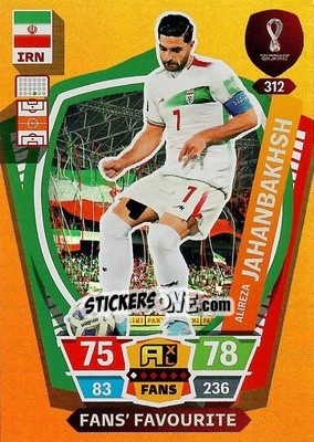Sticker Alireza Jahanbakhsh - FIFA World Cup Qatar 2022. Adrenalyn XL n. 312 - Panini