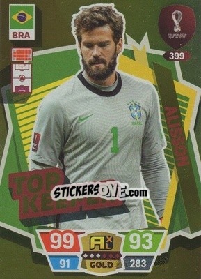 Sticker Alisson - FIFA World Cup Qatar 2022. Adrenalyn XL n. 399 - Panini