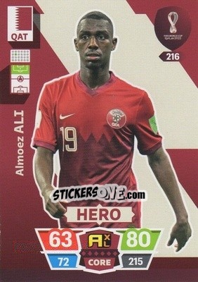 Sticker Almoez Ali - FIFA World Cup Qatar 2022. Adrenalyn XL n. 216 - Panini