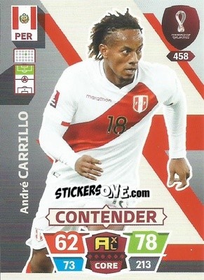 Sticker André Carrillo - FIFA World Cup Qatar 2022. Adrenalyn XL n. 458 - Panini