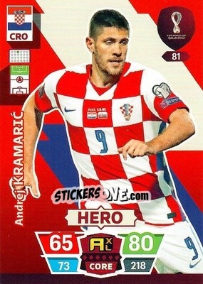 Sticker Andrej Kramarić - FIFA World Cup Qatar 2022. Adrenalyn XL n. 81 - Panini