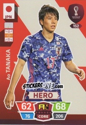 Sticker Ao Tanaka - FIFA World Cup Qatar 2022. Adrenalyn XL n. 152 - Panini