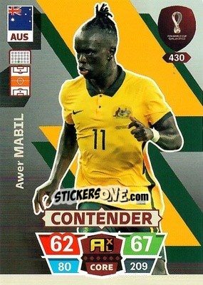 Sticker Awer Mabil - FIFA World Cup Qatar 2022. Adrenalyn XL n. 430 - Panini