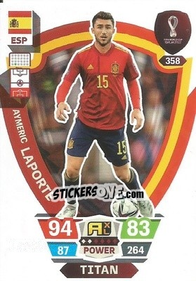 Sticker Aymeric Laporte - FIFA World Cup Qatar 2022. Adrenalyn XL n. 358 - Panini