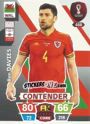 Sticker Ben Davies - FIFA World Cup Qatar 2022. Adrenalyn XL n. 488 - Panini