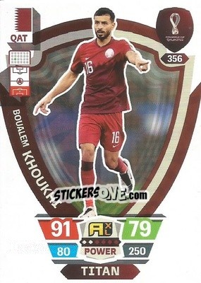 Sticker Boualem Khoukhi - FIFA World Cup Qatar 2022. Adrenalyn XL n. 356 - Panini