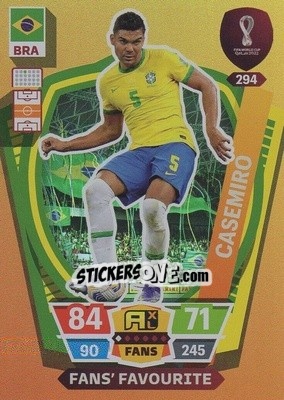 Sticker Casemiro - FIFA World Cup Qatar 2022. Adrenalyn XL n. 294 - Panini