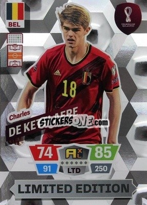 Sticker Charles De Ketelaere - FIFA World Cup Qatar 2022. Adrenalyn XL n. LE-CDK - Panini