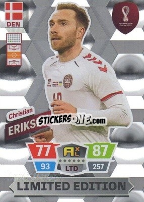 Sticker Christian Eriksen - FIFA World Cup Qatar 2022. Adrenalyn XL n. LE-CE - Panini