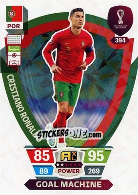 Sticker Cristiano Ronaldo - FIFA World Cup Qatar 2022. Adrenalyn XL n. 394 - Panini