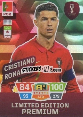 Sticker Cristiano Ronaldo - FIFA World Cup Qatar 2022. Adrenalyn XL n. LEP-CR - Panini