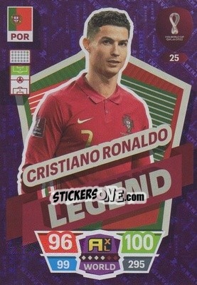 Sticker Cristiano Ronaldo - FIFA World Cup Qatar 2022. Adrenalyn XL n. 25 - Panini