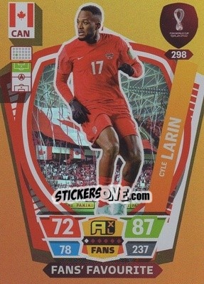 Sticker Cyle Larin - FIFA World Cup Qatar 2022. Adrenalyn XL n. 298 - Panini