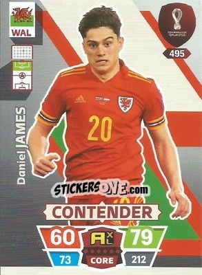 Sticker Daniel James - FIFA World Cup Qatar 2022. Adrenalyn XL n. 495 - Panini