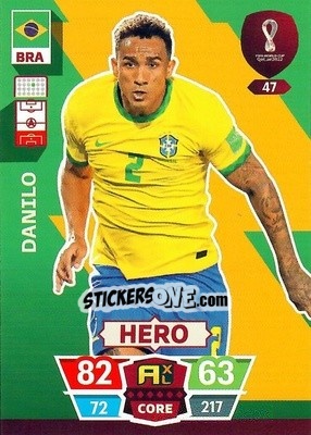 Sticker Danilo - FIFA World Cup Qatar 2022. Adrenalyn XL n. 47 - Panini