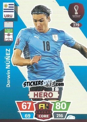 Sticker Darwin Núñez - FIFA World Cup Qatar 2022. Adrenalyn XL - Panini