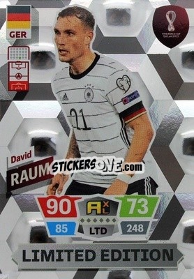Sticker David Raum - FIFA World Cup Qatar 2022. Adrenalyn XL n. LE-DRA - Panini