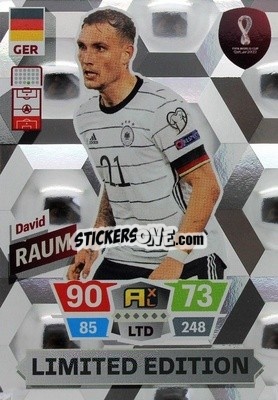 Sticker David Raum - FIFA World Cup Qatar 2022. Adrenalyn XL - Panini