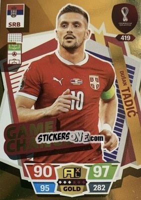 Sticker Dušan Tadić - FIFA World Cup Qatar 2022. Adrenalyn XL n. 419 - Panini