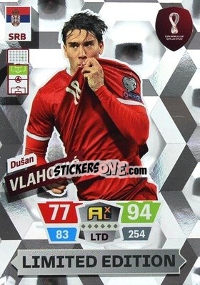 Sticker Dušan Vlahović - FIFA World Cup Qatar 2022. Adrenalyn XL n. LE-DV - Panini