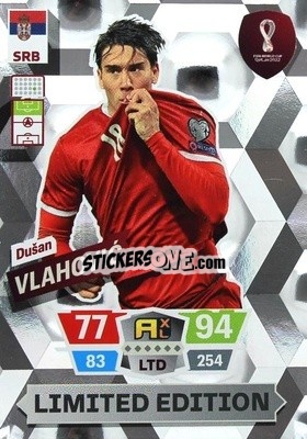 Sticker Dušan Vlahović - FIFA World Cup Qatar 2022. Adrenalyn XL - Panini