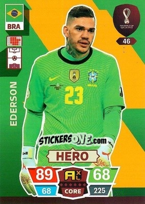 Sticker Ederson - FIFA World Cup Qatar 2022. Adrenalyn XL n. 46 - Panini