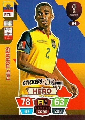 Sticker Félix Torres - FIFA World Cup Qatar 2022. Adrenalyn XL n. 94 - Panini