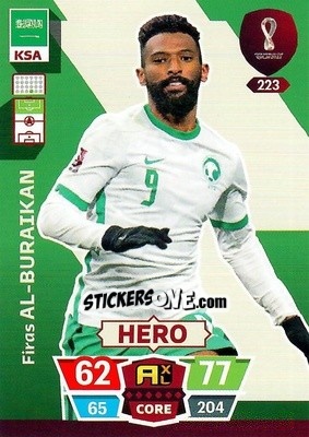 Sticker Firas Al-Buraikan - FIFA World Cup Qatar 2022. Adrenalyn XL n. 223 - Panini