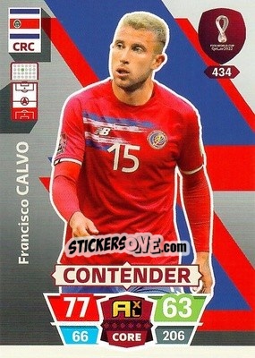 Sticker Francisco Calvo - FIFA World Cup Qatar 2022. Adrenalyn XL n. 434 - Panini