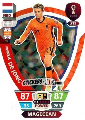 Sticker Frenkie de Jong - FIFA World Cup Qatar 2022. Adrenalyn XL n. 372 - Panini