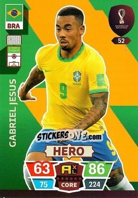 Cromo Gabriel Jesus - FIFA World Cup Qatar 2022. Adrenalyn XL - Panini