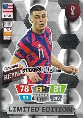 Cromo Giovanni Reyna - FIFA World Cup Qatar 2022. Adrenalyn XL - Panini