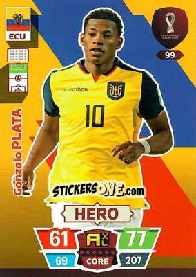 Sticker Gonzalo Plata - FIFA World Cup Qatar 2022. Adrenalyn XL n. 99 - Panini