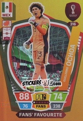 Sticker Guillermo Ochoa - FIFA World Cup Qatar 2022. Adrenalyn XL n. 316 - Panini