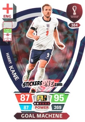 Sticker Harry Kane - FIFA World Cup Qatar 2022. Adrenalyn XL n. 384 - Panini