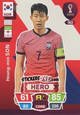 Sticker Heung-min Son - FIFA World Cup Qatar 2022. Adrenalyn XL n. 162 - Panini