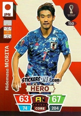 Sticker Hidemasa Morita - FIFA World Cup Qatar 2022. Adrenalyn XL n. 150 - Panini