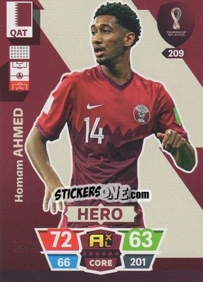 Sticker Homam Ahmed - FIFA World Cup Qatar 2022. Adrenalyn XL n. 209 - Panini