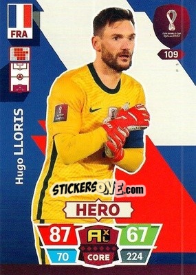 Sticker Hugo Lloris - FIFA World Cup Qatar 2022. Adrenalyn XL n. 109 - Panini