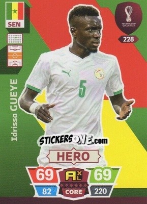 Figurina Idrissa Gueye - FIFA World Cup Qatar 2022. Adrenalyn XL - Panini