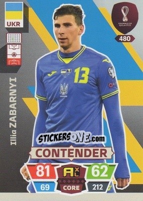 Sticker Ilya Zabarnyi - FIFA World Cup Qatar 2022. Adrenalyn XL - Panini