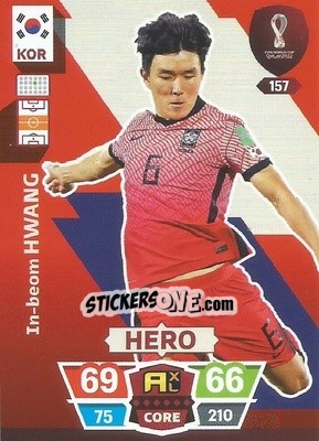Sticker In-beom Hwang - FIFA World Cup Qatar 2022. Adrenalyn XL n. 157 - Panini