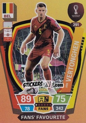 Sticker Jan Vertonghen - FIFA World Cup Qatar 2022. Adrenalyn XL - Panini